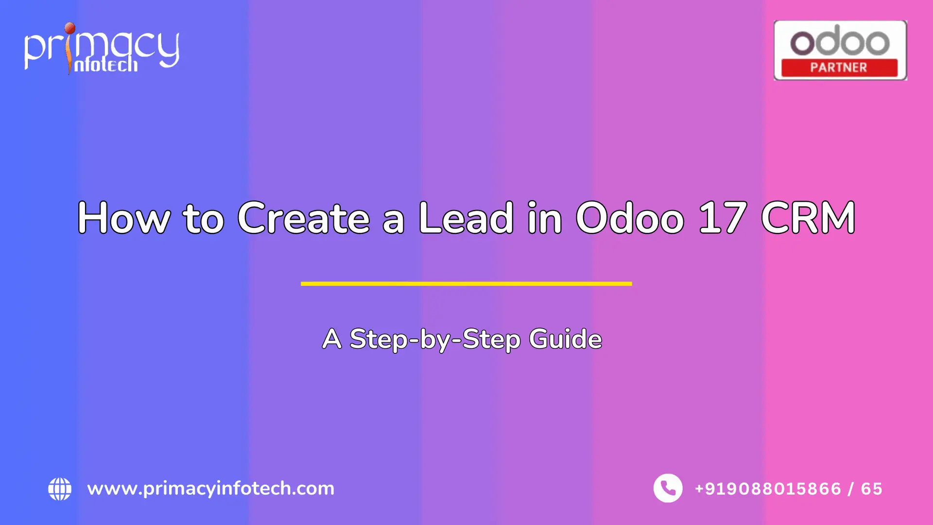 How to Create a Lead in Odoo 17 CRM | Primacy Infotech